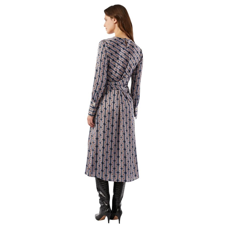 Abito midi in raso a fantasia Penny Black | 2421226063200002